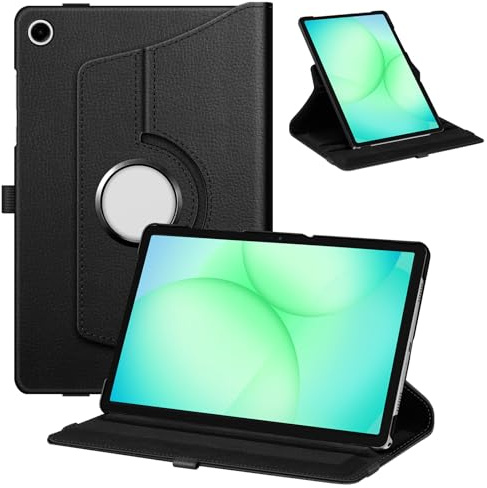 Fintie Hülle für Samsung Galaxy Tab A9 Plus 11 Zoll 2023 - Schutzhülle Cover mit 360 Grad drehbarem Ständer und Auto Schlaf/Wach Funktion für Tablet A9+ SM-X210/X216/X218, Schwarz