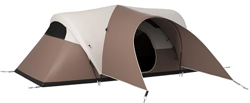 Outsunny Tenda da campeggio familiare 5-6 persone impermeabile leggera ventilata con borsa per il trasporto, dom. 550L x 300L x 198H cm