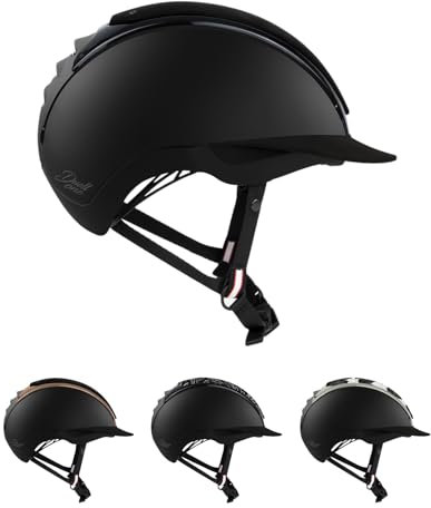 RL24 - Reithelm Duell One Edition von Casco inkl. Schutzbeutel & Helmbox | Reitkappe Damen, Herren & Kinder | optimal belüftet & Perfekter Sitz | Reiterhelm in Schwarz in Größe M (55-57cm)