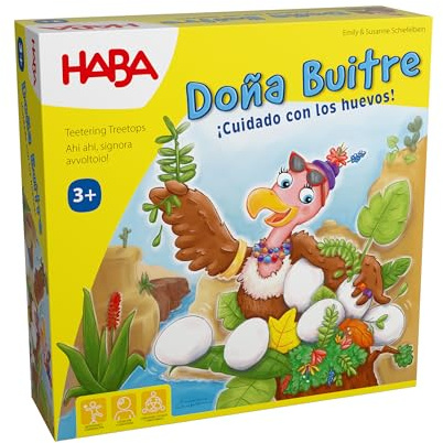 HABA 2011720004 - Doña Buitre. Juego Infantil de Mesa cooperativo de Habilidad. Más 3 años