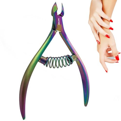 AFTREN Tagliacuticole 3/4 ganascia Tronchesi per cuticole estremamente affilate Forbici a molla Tagliaunghie in acciaio inossidabile Tagliaunghie per pedicure Strumento per unghie Pinze multiuso