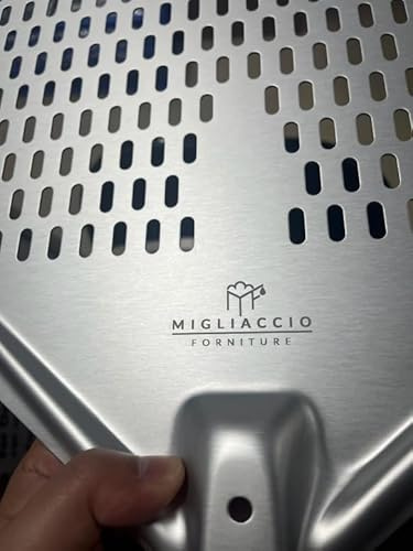 Migliaccio Forniture Pala Forata in Alluminio per Pizza, Pane e Dolci- 33x33, Lunghezza Totale 70cm