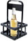 Panier à Bière pour Fête,Panier à Bouteilles Pliable pour 4 Bouteilles,Panier à Boissons en Plastique,Convient pour Un Transport Sûr Et Un Stockage Soigné De La Bière Et des Boissons,Noir,1 Pièce