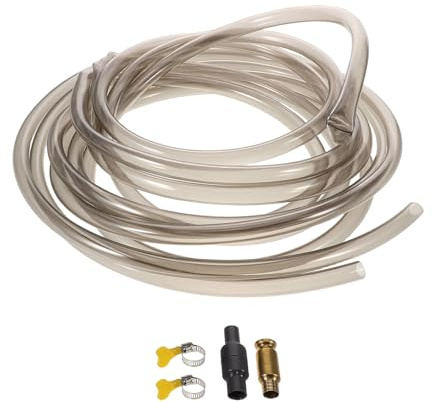 GARVALON Tubo Sifón para Acuario con Abrazadera Manguera PVC Flexible para Cambio de Agua y Limpieza de Grava Peceras Limpiador de Sustrato para Tanques de Peces y Tortugas