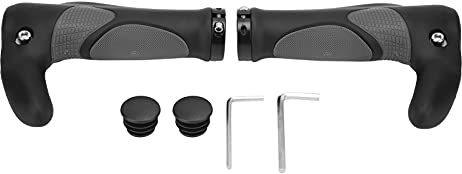 Cubierta de manillar para bicicleta de montaña, empuñadura de manillar antideslizante con diseño ergonómico, empuñaduras de bicicleta de goma TPR con bloqueo de aleación de