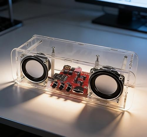 Kit radio FM, kit elettronico fai da te da 5 W, 87,5-108 MHz, con display digitale, adatto per principianti, set di costruzione radio per apprendimento STEM