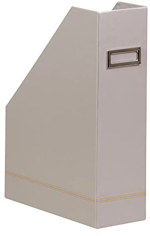 Rhodia 318831C Stehsammler (10 x 25 x 31 cm, Etikettenhalter, Kunstleder, elegant und praktisch, ideal für Ihr Büro)1 Stück, silber