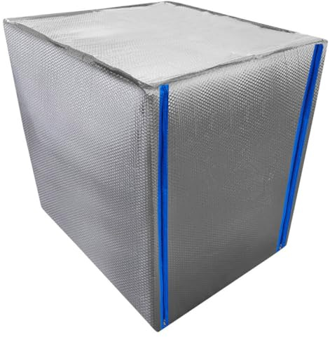 REKUBIK IBC Thermohaube mit Reißverschluss Hitze- & Frostschutz Größe 1000l IBC (120x100x116cm)