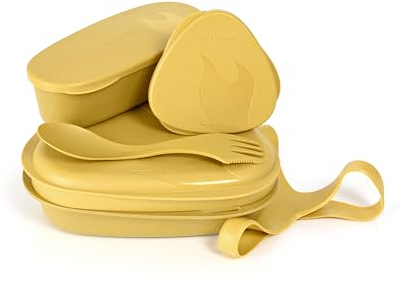 Light My Fire Fiambrera para Camping de 6 Piezas – Contenedores con Cubierto Cuchara Tenedor 3 en 1 – Hermético, Apilable, Sin BPA, Apto para Lavavajillas – Ideal para Trabajo o Picnic