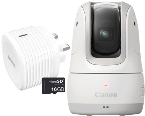 Canon PowerShot PX Essential Kit (White) - This smart compact camera with facial recognition, composes and shoots photos and videos all by itself (incl. 16GB SD Card + 20-Watt USB type-C charger).