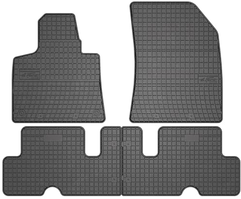 MOTOS Tapis de sol caoutchouc pour Citroen C4 Grand Picasso II 2013-2019 Améliorez Votre Confort de Voyage avec Le tapis noir antidérapant Auto ET- tapis voiture Tous Temps pour Voiture, Protection Co