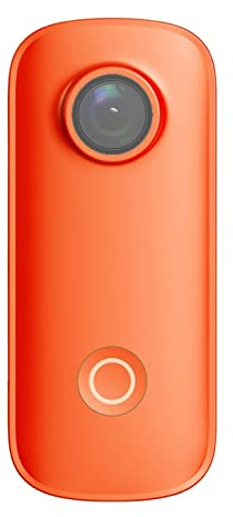 Action kamera Action kamera tumme kamera 2K 30fps WiFi 30m vattentät sport DV Webbkamera HD-kvalitet (Bundle : Add 128GB Card, Color : PLUS Orange)