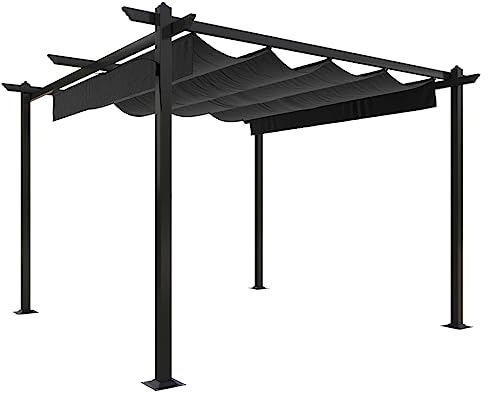 vidaXL Pavillon mit Ausziehbarem Dach 3x3 m Anthrazit