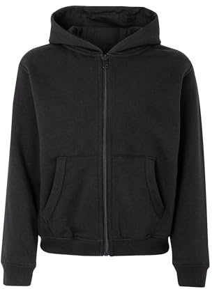 Mukua Byron Kids, Sudadera niños con cremallera y capucha, color Black, Talla 12/14