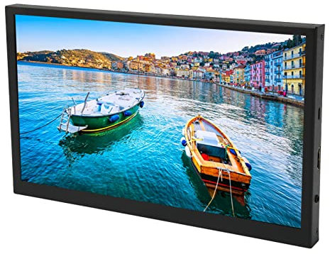 Monitor Touchscreen, Secondo Schermo Portatile per Laptop HD 1024x600 con Funzione Touch Touch a 5 Punti, Doppi Altoparlanti, per 7 8 10, PC, per OS X, Laptop, TV,