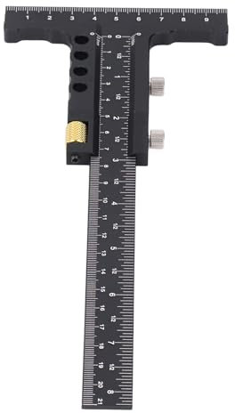 Streichmaß, Aluminium Alloy Markierlehre, Multifunctional Scriber,Aluminiumlegierung Holzschneider Maßnahme Scribing Lineal