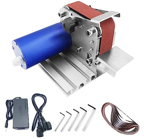Levigatrice da banco Levigatrice a nastro Elettrico Mini Coltello for rettificatrice a nastro motore impermeabile 30 * 330mm Cinture Grinder Sharpener Cutter Knife Edges(Generation 2)