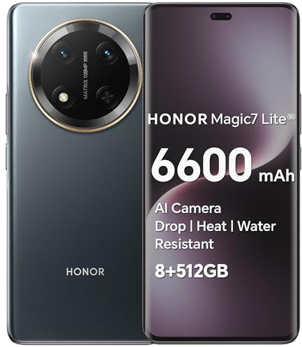 HONOR Magic7 Lite 5G, 8/512 GB, Nero Titanio (Rinnovato)