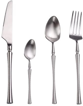 Bestickset I Rostfritt Stål, 24-delars Lyxbestick, Diskmaskinssäkra Bestick, Rostbeständiga Och Hållbara Silverbestick, Bröllops- Och Inflyttningspresentset (A)