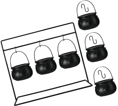 HEEZOU Eficientes cuencos para servir dulces de Halloween con diseño realista de llama, ideales para fiestas temáticas de brujas, decoraciones de Halloween al aire libre, caldero