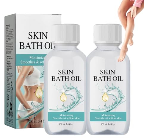 Olio da bagno Skin Softer – Idratante leggero per un'idratazione profonda, rassodante e levigante, rassoda la pelle cadente, illumina e uniforma il tono della pelle, non unge (2pcs)