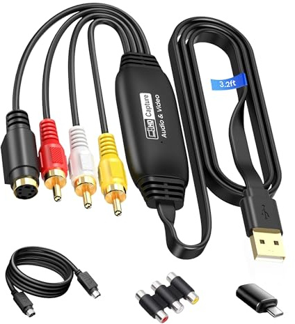 avedio vänster VHS till digital omvandlare, USB2.0 Capture Card