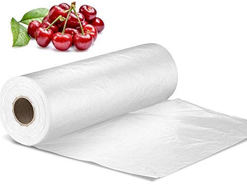 14 X 20 Plastic Produce Bag on a Roll, Clear Food Storage Bags for Bread Fruits Vegetable, 350 Bags/Roll