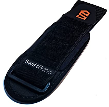 SwiftBand Universal Smart Watch Protector - Wristband Protector and Screen Protector Compatible with Apple Watch, Fitbit, Garmin, Amazfit, Fossil, Samsung and More, Black, M/L, Modern