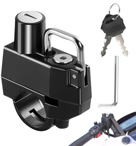 Cerraduras de casco para motocicletas, candado para casco de moto, con 2 llaves, cerradura de casco multifuncional, antirrobo, resistente antirrobo para bicicletas, motocicletas, S
