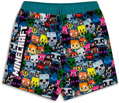 Minecraft Short de bain pour garçons de 5 à 12 ans