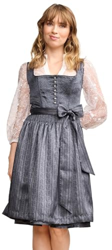 Krüger MADL 416569 - Abito tradizionale Dirndl Diliana con gonna di 60 cm, colore: antracite, antracite., 42