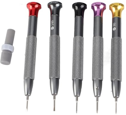Haosie 5PCS Watch Screwdrivers Set, Glasses Screwdrivers, Watchmakers Link Removal Kit, Repair Tool, Jewellers Precision Screwdrivers for Tightening Bracelet Pin