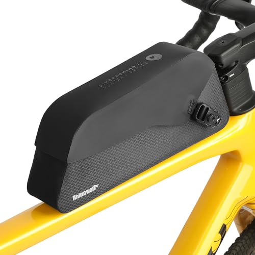 Rhinowalk Magnetisk cykelramväska 1,5L Cykelramväska med magnetkläpp Helt vattentät och stabil cykel överrörsväska Professionellt cykeltillbehör-XXL