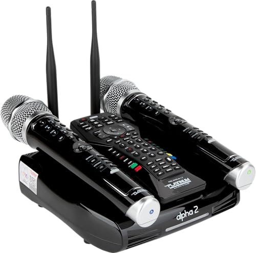 The Platinum Karaoke System for Adults Features Dual UHF Metal Wireless Dynamic Mic,Supports 4K UHD Movie Playback,and Comes preloaded with Over 23K Songs,7K Filipino Tagalog,4K Hindi,and 12K English