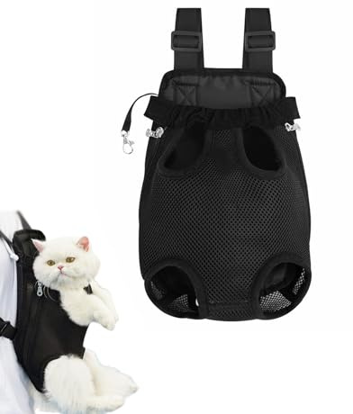 Sac à Dos de Transport pour Chiens, Sac à Dos pour Animaux de Compagnie, Sac à Dos Réglable pour Chien et Chat de 3 à 5 Kg, pour Camping, Randonnée, Voyage (Noir)