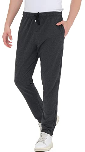 Smith Solo Jogginghose Herren – Jogger Männer Modern | Baumwolle Jungen Slim Fit Freizeithose | | Sporthose – Training – Trainingshose | Anthrazit / Gerade, L