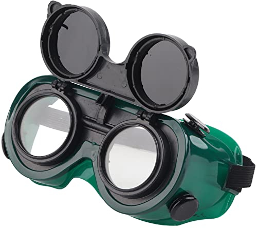 Sonew Schweißbrillen mit Vorhang, Augenschutz Schutzbrillen mit 50mm Objektiv, Schutzbrillen zum Schweißen, Löten, Fackeln, Löten und Metallschneiden