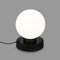 BRILONER - Lampada da tavolo, lampada da comodino, abat-jour, sfera luminosa, 1 lampadina E14, max. 25 Watt, colore: bianco/nero, 126 x 157 mm (DxH)