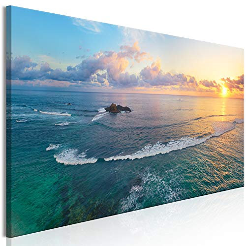 murando Acoustic Canvas Wall Art Landscape 120x40 cm / 47 x 16 picture with acoustic foam sound absorption print image Artwork 1 pc room acoustics soundproofing Sea c-B-0525-b-a