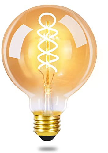 GBLY 1er pack LED Glühbirne E27 Vintage Lampe: G80 Retro Edison Glühlampe 4W Dekorative Globelampen Warmweiß Filament Birne 2200K für Nostalgie und Beleuchtung im Restaurant Haus Café Bar