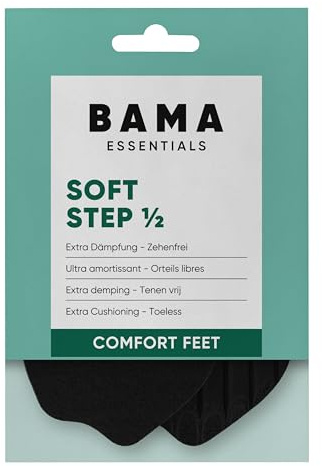 Bama Soft Step Halvsulor – stötdämpande latex skoinlägg för daglig komfort – andande, klippbara och halksäkra unisex – 1 par – 35/36 EUR