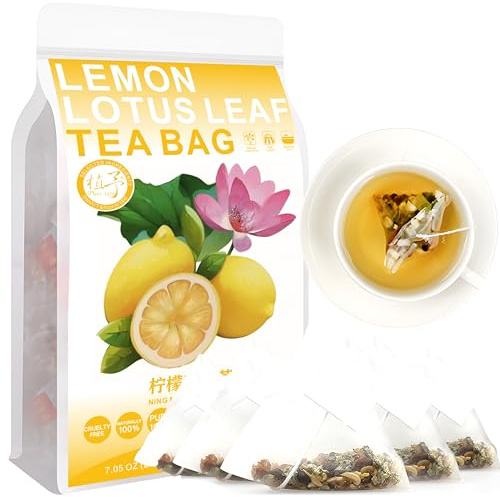 100% Natural Lemon lotus leaf Tea Bag, 200g/7.05oz (4g*50bags) 柠檬荷叶茶 Cassia Samen, Weißdorn, natürlicher Kräutertee, Kombination Kräutertee, kein Zucker hinzufügen