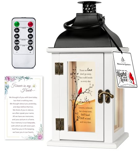 HN HAIINAA Linterna conmemorativa, regalos de condolencias por la pérdida de un ser querido, regalos conmemorativos por la pérdida de la madre, pérdida del padre, regalos funerarios cuidadosos con