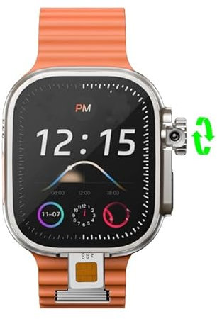 2024 New DW99 S9 Ultra Smart Watch 49mm 4G/5G LTE Android System 180° 800W Camera WIFI GPS Smartwatch Men NFC G00gle Play Store (2+32GB)