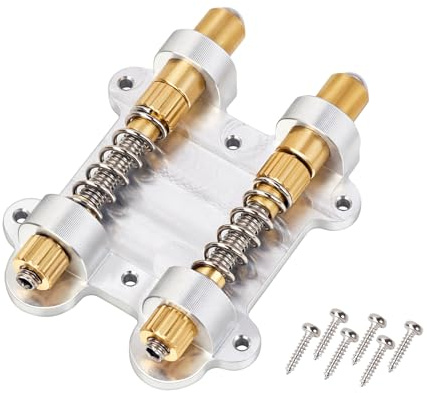 Banworks Brass Guitar Tremolo Stabilizer Dual Bridge Stopper | Double Tremolo Arming Adjuster for Electric Guitar Tremolo Systems JT/WDXT-01