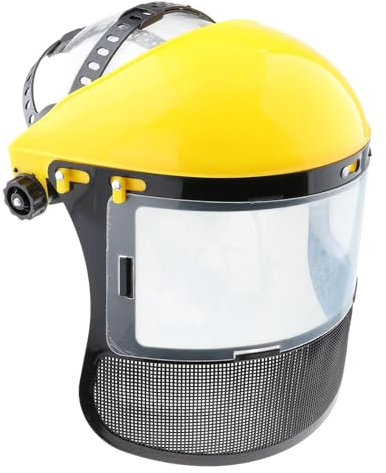 MagiDeal Timmer Face Work Equipment o protezione della protezione faccia da rallino per rasaerba per motoseghe, Giallo