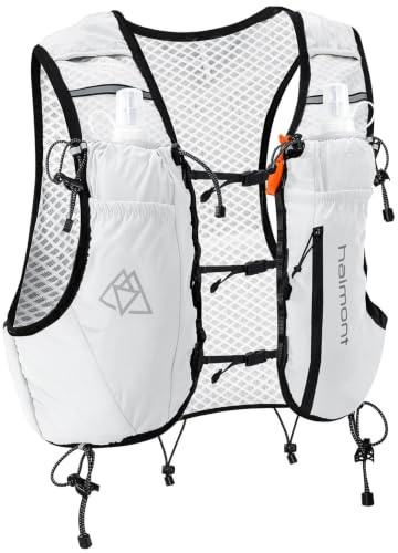 Haimont 10L Trail Running Hydration Vest with Soft Flasks White S
