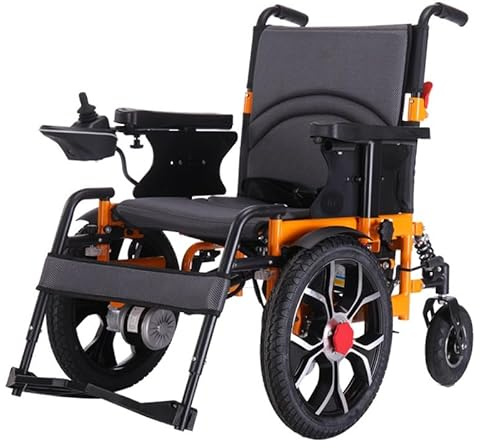 JXYQ Silla de Ruedas eléctrica Plegable con Alcance de 25 km, Capacidad de 150 kg (330 LB), Ligera, Ideal para Viajes y Uso Todoterreno.