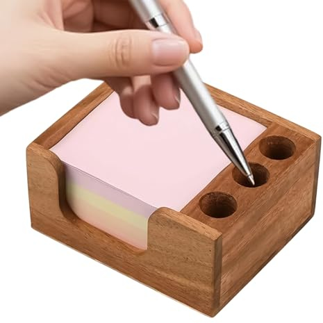 Genérico Soporte para Bloc de Notas - Organizador de Blocs de Notas de Madera con Base Estable para Escritorio - Portablocs de | Para Niños Adolescentes Y Uso En Hogar Estantería Y Librería