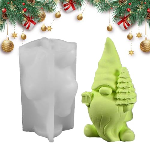 Gnome formar, silikonform tomte juldekoration ljusform | Flexibel tomte-skulpteringsform för Thanksgiving, påsk